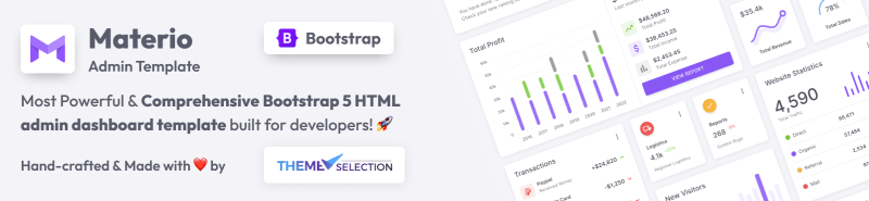 Materio Bootstrap 5 HTML 管理模板
